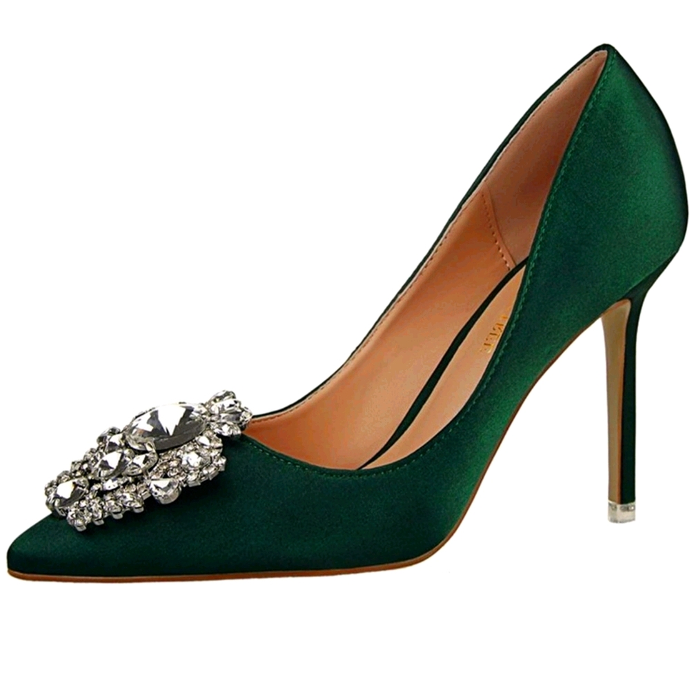 Beautiful green forest high heels